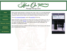 Tablet Screenshot of handsonmassage.ca